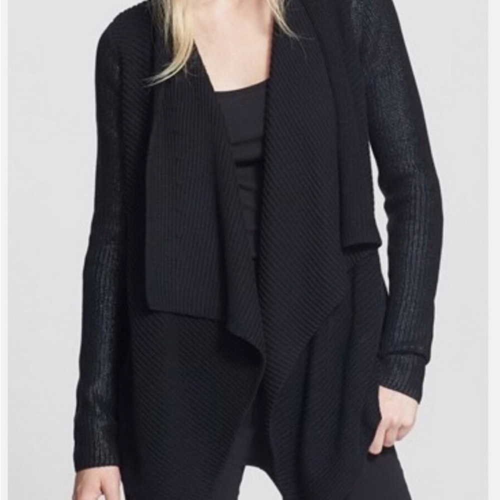 Vince black draped sweater